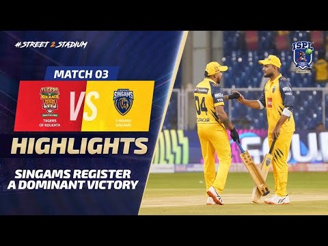 ISPL Season 3 - Match 3: Chennai Singams secure a dominant victory over Tiigers of Kolkata #isplt10