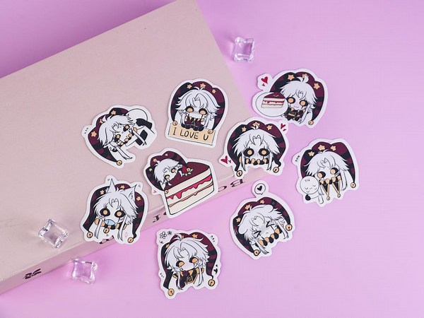 The Freak Circus Pierrot Waterproof Vinyl Sticker Set | 9 Pcs Cute Chibi Circus Character Decals for Laptops & Water Bottles - Etsy