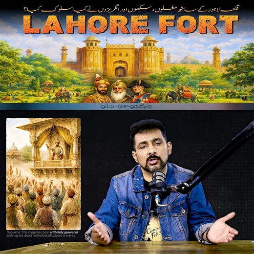 Lahore Fort, also known as Shahi Qila, is a UNESCO World Heritage Site and a major symbol of Mughal power and architecture in South Asia. Constructed largely under Akbar and expanded by Jahangir and Shah Jahan, the fort contains famous structures such as Moti Mosque, Diwan-e-Khas, and the Akbari Gate, reflecting Islamic, Persian, and Central Asian design. The majestic Alamgiri Gate, built by Aurangzeb, opens toward the iconic Badshahi Mosque, forming one of Lahore’s grandest historical vistas. C