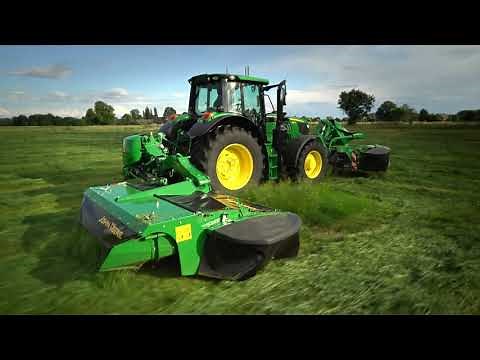 The new R310R mower-conditioner with vertical transport position | John Deere