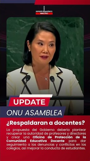 🇵🇪👩‍🏫 KEIKO FUJIMORI: “LOS PROFESORES NO PUEDEN ENSEÑAR CON MIEDO”