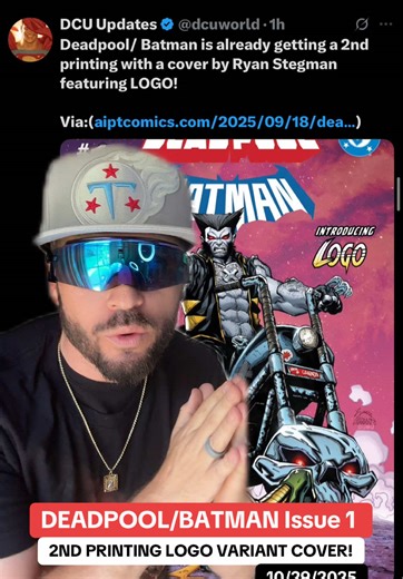 LOGO VARIANT COVER! DEADPOOL/BATMAN ISSUE 1 Getting A Logo Variant Cover for a 2nd Printing! @DC @Marvel Entertainment #marvel #dc #comics #logo #fyp