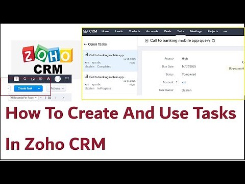 How To Create And Use Tasks In Zoho CRM