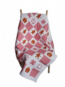 Custom Gingerbread Christmas Quilt: Holiday Baby Quilt (41x47 Inches) - Etsy