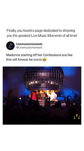 Live Music Moments on Instagram: "Madonna’s Confessions Tour was her seventh concert tour, launched in 2006 to support her tenth studio album Confessions on a Dance Floor and staged across North America, Europe and Asia with 60 sold‑out shows from May 21 to September 21. It was divided into four theatrical segments — Equestrian, Bedouin, Never Mind the Bollocks and Disco — blending high‑energy choreography, DJ‑driven dance beats, and immersive visuals, creating a spectacle that pushed the bounda