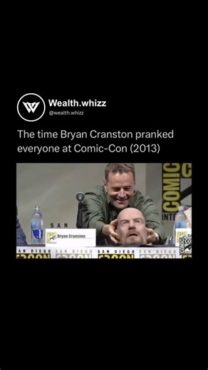 Entrepreneur | Finance | Wisdom | Back in 2013, Bryan Cranston pulled off a legendary prank at San Diego Comic‑Con, sneaking through the crowd in a hyper-realistic mask of... | Instagram