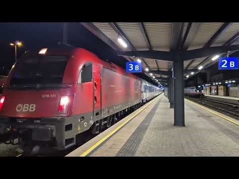 Abfahrt des Sonder-EuroNight 15414 am 09.08.2025 in Schwarzach-St. Veit