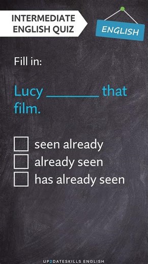Intermediate English Quiz ❓ Question #1