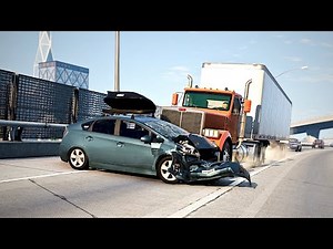 BeamNG Drive - Highway Car Crashes #35