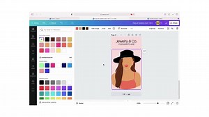 Earring Display Card Canva Template, Fully Editable Canva Template, Earring Card, Jewelry Display, Girl Portraits, Female Illustration - Etsy