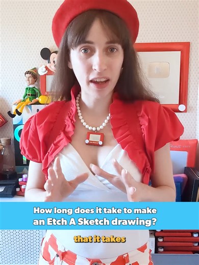 How long does an Etch A Sketch drawing take to create? ⏲️ TL;DW: It depends! #etchasketch #etchasketchart #princessetch #toyartist #etchasketchtutorial