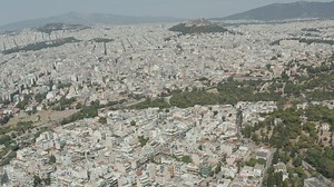 Aerial panoramic view of Athens, Greece - Free Stock Video