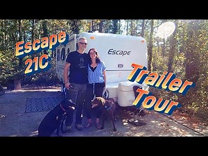 Our HOME on Wheels - ESCAPE 21C FIBERGLASS TRAILER TOUR | FULL-TIME RV Life 🍁