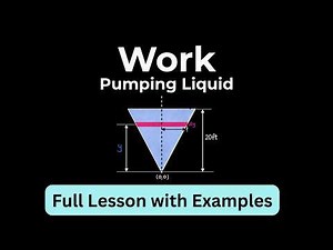 Pumping Liquid Work Problems in Calculus 2 | Applications of Integrals (Tanks, Pools, Cones)