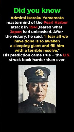 The Man Who Awakened a Sleeping Giant #ww2 #historyshorts