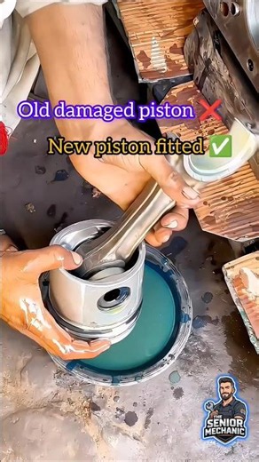 Volvo Engine Piston Fitting | Professional Diesel Engine Rebuild #engine #mechanic #shorts #volvo