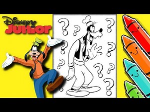 Coloring Goofy from Disney Junior Coloring Pages For Kids