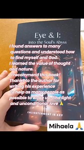 Book 📚 review Eye & I: Into the Soul's Abyss https://a.co/d/gLiFtPX Mihaela Macovei | Enlightenment is key