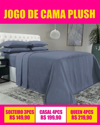 Já pensou num Jogo de Cama totalmente feito de Manta de Microfibra? Jogo de Cama PLUSH feito de Manta de Microfibra!! Solteiro 3pcs: R$ 149,90 Casal 4pcs: R$ 199,90 Queen 4pcs: R$ 219,90 Jogos de Lençóis compostos por 1 Lençol de Cima, 1 Lençol Baixo com elástico e 2 Fronhas (1 no Solteiro). Clique para ver os modelos e comprar ➡️vcor.net/0365 | Loja Vida e Cor