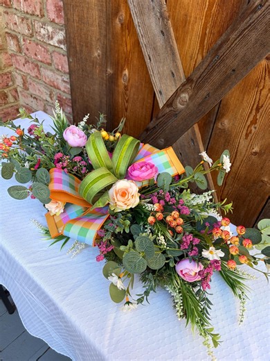 Spring Summer Easter Table Centerpiece Peach Pink - Etsy