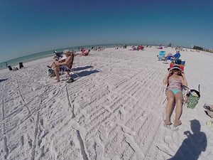 27K views · 1.3K reactions | Who'd like to join me on a short 1-minute stroll to the water's edge at Siesta Beach? GREAT! Let's go. :) It's a gorgeous Friday in Sarasota. With a small hand-held camera, I'm strolling along as the morning sun casts my shadow onto this fluffy, soft, white Siesta sand. Sooooooo nice! #sarasotalifestyle #siestabeach #TGIF #beachlife | Sarasota Lifestyle | Facebook