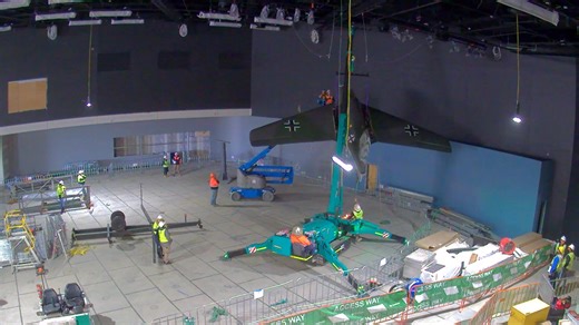 From the ground to the skies once more - watch as the Komet “takes flight” inside the Memorial’s new Anzac Hall. 🛩️ We recently welcomed the rare Messerschmitt Me 163 B-1a Komet rocket fighter back to the Australian War Memorial. Captured at Husum, Germany, in May 1945, this remarkable aircraft helps tell the story of the deadly threats faced by the 10,000 Australians who served with Bomber Command in the skies over Nazi-occupied Europe. This timelapse reveals the precision and teamwork require