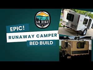 RUNAWAY CAMPER DIY Conversion: Custom Bed Build & Floor Installation Complete!