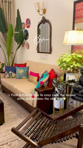 1.6K views · 898 reactions | ✨ From festive sparkle to cozy calm, the season shifts, and so does the vibe.  . . #HomeVibe #HomeDecor #Furnishings (Christmas decor, Winter home, Home styling, Cushions) | Jil | Facebook