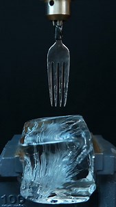 804K views · 133K reactions | Experiment drilling fork into ice 流 #science #asmr #oddlysatisfying | RHCB Experiments | Facebook