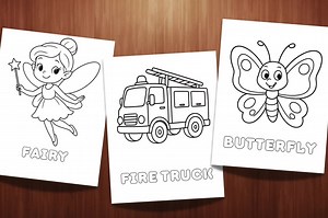 Coloring Pages Collection: 200 Fun Designs for Kids (PDF Download) - Etsy