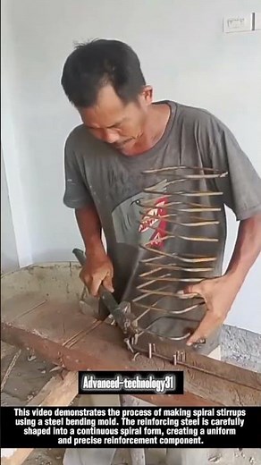 Spiral Stirrup Fabrication for Reinforced Concrete Columns !! #innovation #tools #ideas