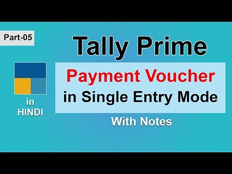 #05 Tally Prime Payment Voucher in Single Entry Mode | Tally Prime Full Guide