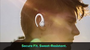 Coby True Wireless Bluetooth Earbuds, Interchangeable Ear Hooks and Tips, Multi-Sized Ear Gels, Sweat-Resistant Design, 14-Hour Play Time, Drop-Proof Case, White