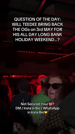 IDRAS BIGGEST PARTY YET! 3rd MAY, SAVE THE DATE. WILL TEEDEE ADL BRING THE OLD SCHOOLERS BACK? LIMITED STOCK LEFT, BUYING ALL JUST DM OR CHECK BIO FOR INSTANT CASHOUT💰🤝! #teedee #idra #manchester #rave #idramcr