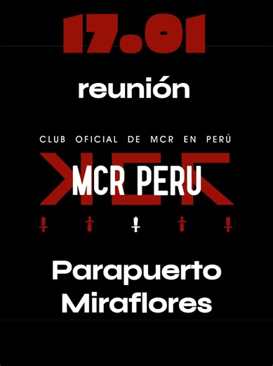 El sábado 17 llevamos nuestro cuadro selfie a la última reunión previo al concierto 🖤 Más que emocionadxs de poder decir YO VERÉ A MCR ¡EN EL NACIONAL! 🤘🏽 gracias a @Move Concerts Perú Recuerden que quedan pocas entradas en @Ticketmaster Perú vamos por ese SOLD OUT 🔥 #mcrperu #mychemicalromance #mcrenperu