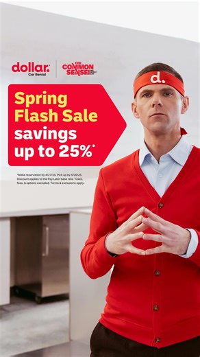 Spring Flash Sale Extended! Save up to 25% on the base rate when you pay now.* Book by April 27. | Dollar Car Rental
