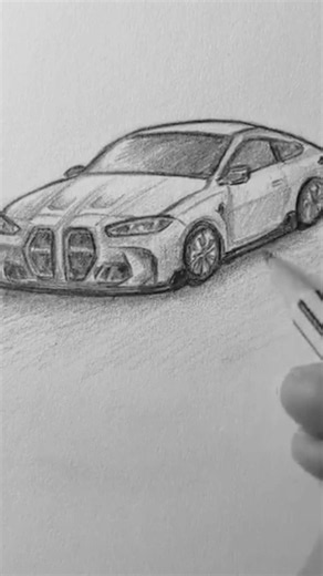 How to Draw a BMW Car | Easy Pencil Sketch Drawing ✏️🚗 #shorts