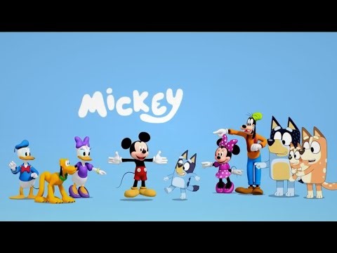 Bluey and Mickey Mouse Crossover