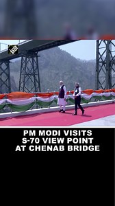 71K views · 2.8K reactions | PM Modi reaches Chenab Bridge, set to inaugurate world’s highest railway arch bridge on Chenab river #ModiinKashmir #Reasi #ChenabRiver | Asian News International (ANI) | Facebook