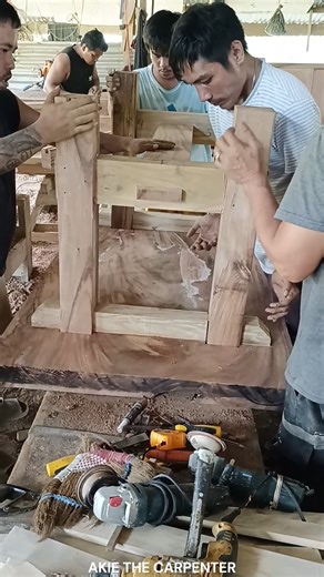 2.1K views · 3 comments | How to Make a Solid Dining Table 4 Seaters I Making a Study Table Wood Molave I Akie The Carpenter | Akie The Carpenter | Facebook