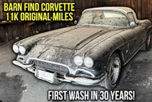 2.1M views · 53K reactions | First Wash in 30 Years: BARN FIND Corvette With 11k Original Miles! | Satisfying Restoration | Scrub | Facebook