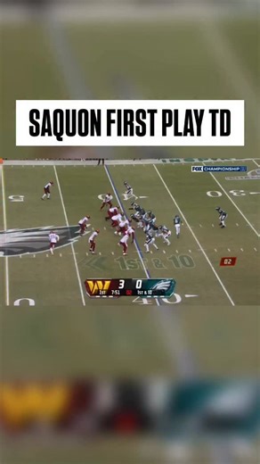 Since it’s Conference Championship day…throwback to when Saquon took the Eagles first offensive play to the house to kick off the BTA the Commanders got that day. 🔥 | Philadelphia Eagles News