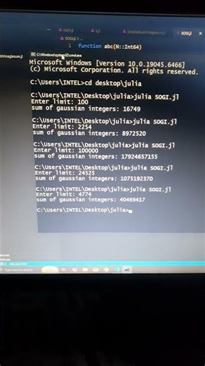 julia | Euler project "Investigating Gaussian Integers" | CodeLearning