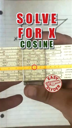 Solve for X Using Cosine on Slide Rule