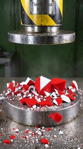 Hydraulic Press vs YouTube Logo 🔴 | Satisfying Crushing in 4K (Timothius Kids) #hydraulicpress #ai