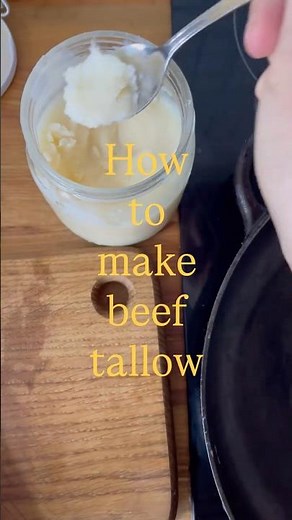 Easy homemade beef tallow. 👌 #smalltownliving #cooking #beeftallow #northerneurope