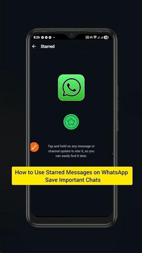 How to Use Starred Messages on WhatsApp | Save Important Chats