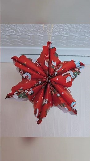 ✨ DIY Wrapping Paper Star | Easy Folded Paper Decoration, quick, budget-friendly and easy to make ⭐