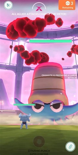 Gigantamax Machamp VS. Dynamax Omanyte!