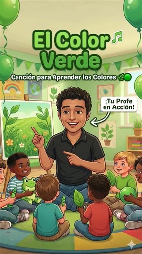 🌿 "El Color Verde": Enseña los colores y conecta con la naturaleza a tus niños de preescolar 🎵✨